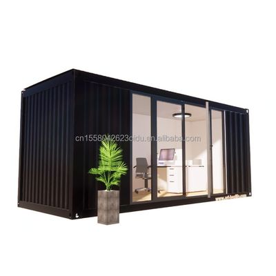Buiten modern draagbaar voorgefabriceerd containerhuis met gratis installatie verhuisbare badkamer slaapkamer en stalen sandwichpaneel