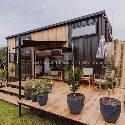 20 40 FT Modern Design Uitbreidbare Container Voorafgebouwde Houten Kleur Tuinhuis voor een aangepaste woonbeleving