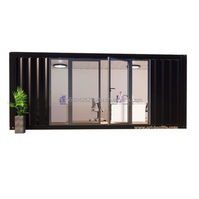Buiten modern draagbaar voorgefabriceerd containerhuis met gratis installatie verhuisbare badkamer slaapkamer en stalen sandwichpaneel