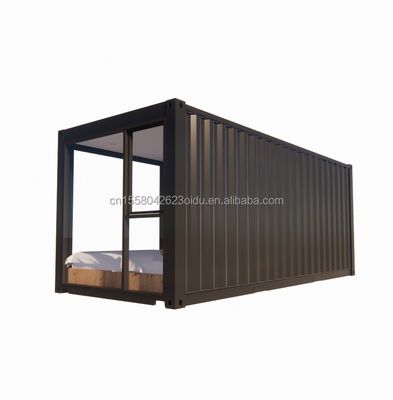 Buiten modern draagbaar voorgefabriceerd containerhuis met gratis installatie verhuisbare badkamer slaapkamer en stalen sandwichpaneel