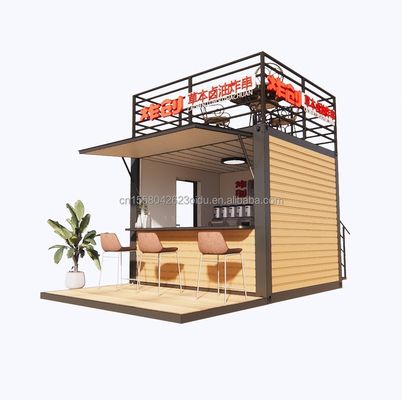 10FT Modern Design Steel Structure Container Store/Shop Houses and Prefabricated Modular Houses 3D Model/CAD tekeningen