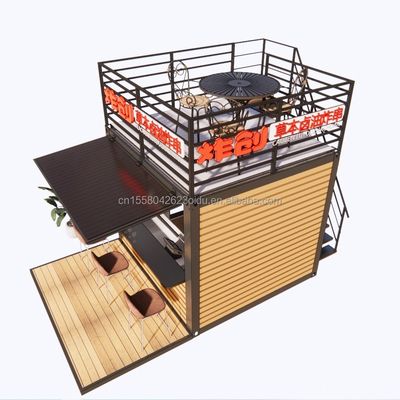 10FT Modern Design Steel Structure Container Store/Shop Houses and Prefabricated Modular Houses 3D Model/CAD tekeningen