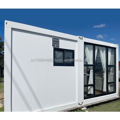 Uitbreidbaar mobiel opvouwbaar 1 slaapkamer klein huisje voor buiten modern ontwerp 20ft 40ft Prefab Container Home