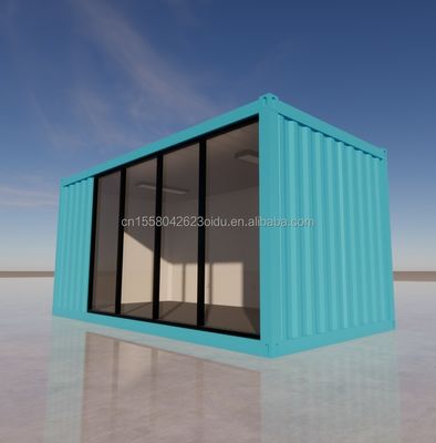 Buiten 20ft geprefabriceerde staalstructuur Huis Huis Container Flat Pack Huizen Gemaakt van 50/75/100mm Wave Sandwich Panel