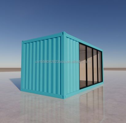 Buiten 20ft geprefabriceerde staalstructuur Huis Huis Container Flat Pack Huizen Gemaakt van 50/75/100mm Wave Sandwich Panel