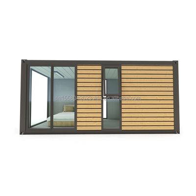 20ft modern geprefabriceerd staalcontainer huis houten kleur woonhuis geprefabriceerd woonhuis klein huis paar hotelkamer