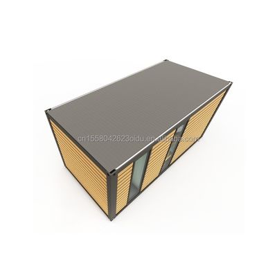 20ft modern geprefabriceerd staalcontainer huis houten kleur woonhuis geprefabriceerd woonhuis klein huis paar hotelkamer