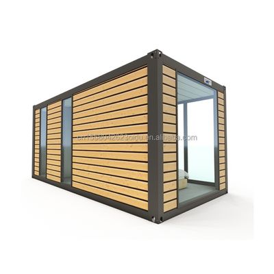 20ft modern geprefabriceerd staalcontainer huis houten kleur woonhuis geprefabriceerd woonhuis klein huis paar hotelkamer