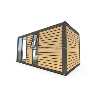20ft modern geprefabriceerd staalcontainer huis houten kleur woonhuis geprefabriceerd woonhuis klein huis paar hotelkamer