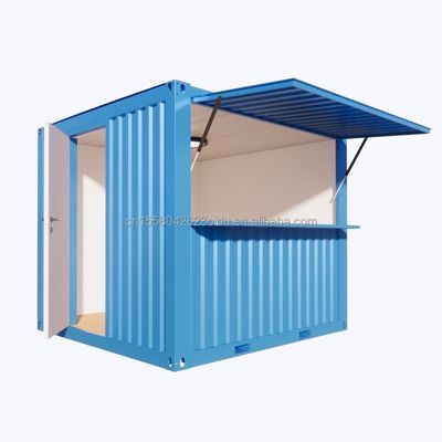 10ft Fast Food Mini Mobile Container Coffee Bar Huizen Modern Design Outdoor Gemodificeerde Shipping Container Cafe winkels Pop-up shop