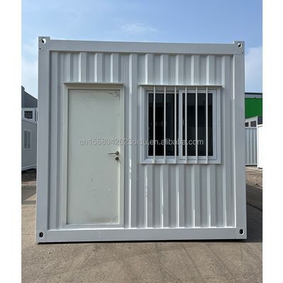 Buitenkantoor Huis Draagbare modulaire platte verpakking Voorafgebouwde staalcontainer met wand 50/75/100mm Wave Sandwich Panel