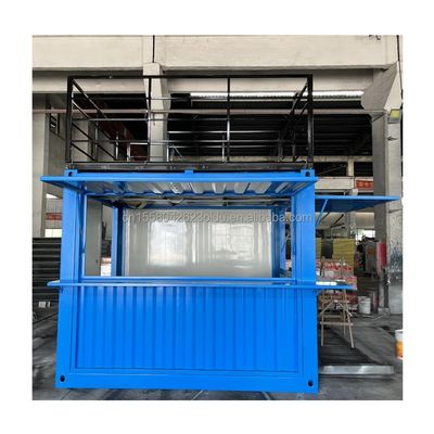 Staalframe en gegalvaniseerd stalen buigend geprefabriceerde container Restaurant winkel voedselstand 10 voet met containerhuizen