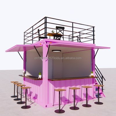 Staalframe en gegalvaniseerd stalen buigend geprefabriceerde container Restaurant winkel voedselstand 10 voet met containerhuizen
