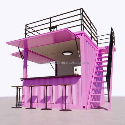Staalframe en gegalvaniseerd stalen buigend geprefabriceerde container Restaurant winkel voedselstand 10 voet met containerhuizen