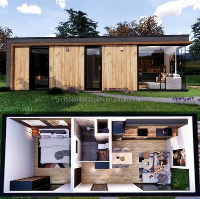 Stalen frame gegalvaniseerd stalen buiging 180g modern ontwerp geprefabriceerd containerhuis voor buitenwoning