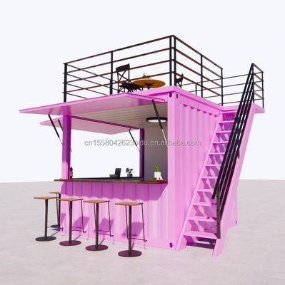 Staalframe en gegalvaniseerd stalen buigend geprefabriceerde container Restaurant winkel voedselstand 10 voet met containerhuizen