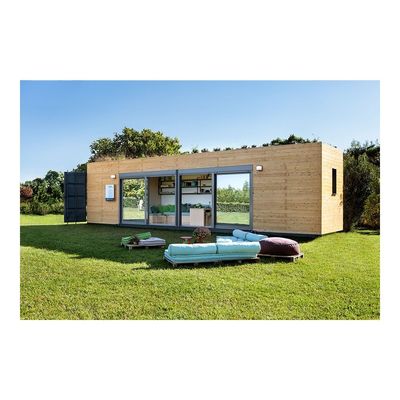 Muur 50/75/100mm Wave Sandwich Panel Uitbreidbaar Stalen Outdoor Living Unit Houten Prefab Huis voor mobiel wonen 20ft/40ft