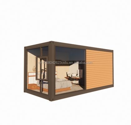 Muur 50/75/100mm Wave Sandwich Panel Uitbreidbaar Stalen Outdoor Living Unit Houten Prefab Huis voor mobiel wonen 20ft/40ft