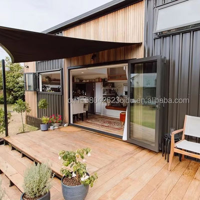 Moderne ontwerp Flat Pack Container 20 FT Prefabricated Steel House voor buiten of kamperen Low Cos