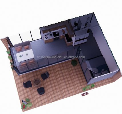 20 voet luxe mobiel huis met woon- en aluminium alloy ramen aangepaste flat villa's