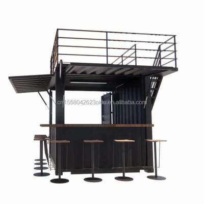 Mini 10ft pop-up winkel stevig staal frame container bar stand met gegalvaniseerde stalen buiging