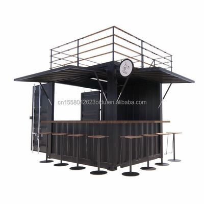 Mini 10ft pop-up winkel stevig staal frame container bar stand met gegalvaniseerde stalen buiging