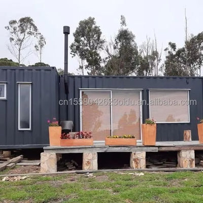 Moderne ontwerp Flat Pack Container 20 FT Prefabricated Steel House voor buiten of kamperen Low Cos