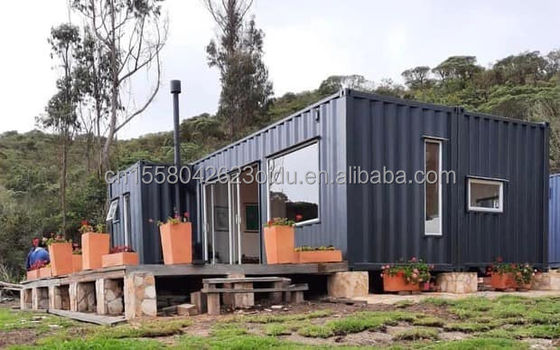 Moderne ontwerp Flat Pack Container 20 FT Prefabricated Steel House voor buiten of kamperen Low Cos