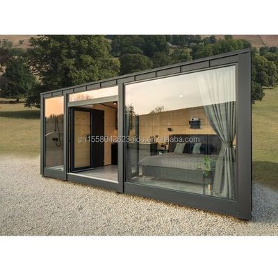 Moderne ontwerp stijl aangepast kleur Houten prefab Container House Steel Sandwich Panel Hotel toiletten voor buiten