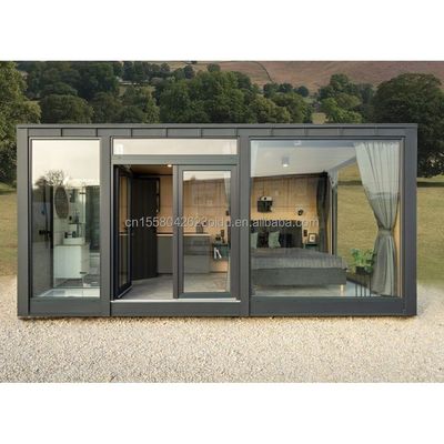 Moderne ontwerp stijl aangepast kleur Houten prefab Container House Steel Sandwich Panel Hotel toiletten voor buiten