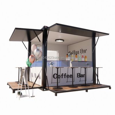 Hotel 10ft Mini Container Barstand in supermarkt met robuuste pop-up winkel en modern design