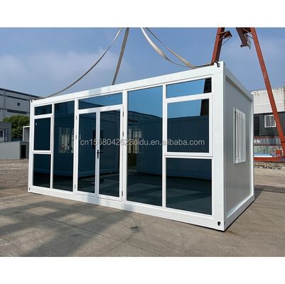 Gegalvaniseerde stalen vierkante buizen Hoofdstructuur Prefabricated Tiny Room Container House voor bouwplaats Warehouse Familie