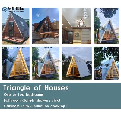 Houten huizen Prefab huis met muur 50/75/100mm Wave Sandwich Panel