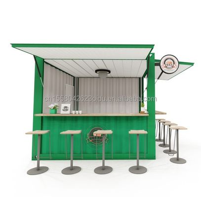 10ft en 20ft Container Coffee Shops met Aluminium Alloy Windows Portable Pop Up Cafe Bar