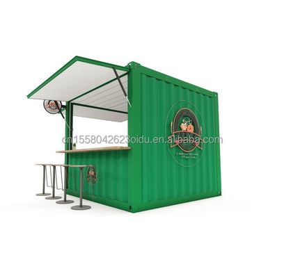 10ft en 20ft Container Coffee Shops met Aluminium Alloy Windows Portable Pop Up Cafe Bar