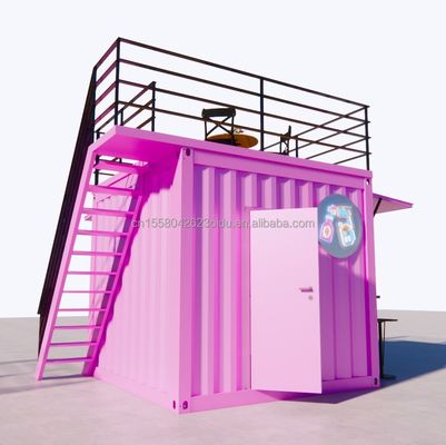 Gegalvaniseerde stalen vierkantbuizen gebruikt voor winkel 10ft Pop up mobiele prefab container restaurant straatvoedsel kiosk