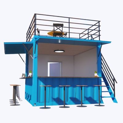 10ft Prefab Restaurant Winkel Straat Food Kiosk Container Pop Up Mobile Mini Shipping Container met Hotel Design