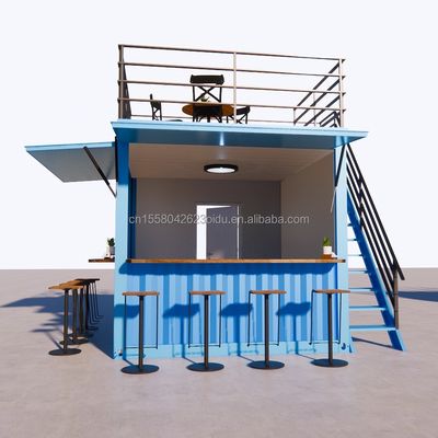 10ft Prefab Restaurant Winkel Straat Food Kiosk Container Pop Up Mobile Mini Shipping Container met Hotel Design