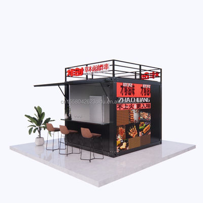Moderne design stijl 10ft container Sentry Box Fast Food Truck Mobiele koffie Truck Bar Convenience Store