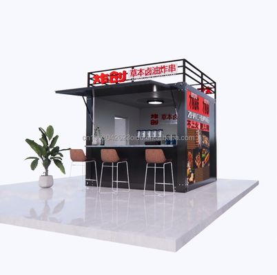 Moderne design stijl 10ft container Sentry Box Fast Food Truck Mobiele koffie Truck Bar Convenience Store