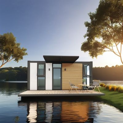 Flat Pack Container EU Customized Modern Luxury 20ft Prefab Houten Huis met Staalstructuur Tuin Prefab in Mid Century Modern Design Stijl