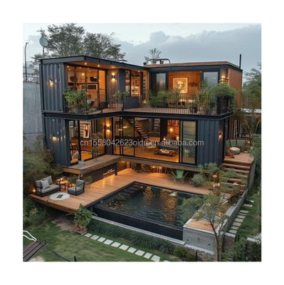 50/75/100mm Wave Sandwich Panel Muur EU Modern Design Staalstructuur Gebouw voor log hotels of mobiele kleine huis Prefabricated Home