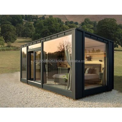 50/75/100mm Wave Sandwich Panel Muur EU Modern Design Staalstructuur Gebouw voor log hotels of mobiele kleine huis Prefabricated Home
