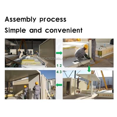 3 slaapkamers en woonkamer Kleine modulaire woning Vervoerbaar geprefabriceerd huis met staalconstructie