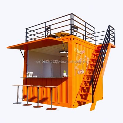 10 voet voorgefabriceerde containerwinkel voor fastfood koffiebars op maat gekleurde supermarktoptie uit Shanghai
