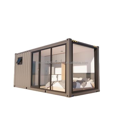 Buiten Flat Pack Container 20-40 FT Aanpasbare prefab kleine huizen met modern ontwerp en sandwich paneel