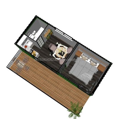 Stalen frame gegalvaniseerd stalen buiging 180g Modern 20ft 40ft prefab huis voor de scheepvaart Container Tuin Home Hotel