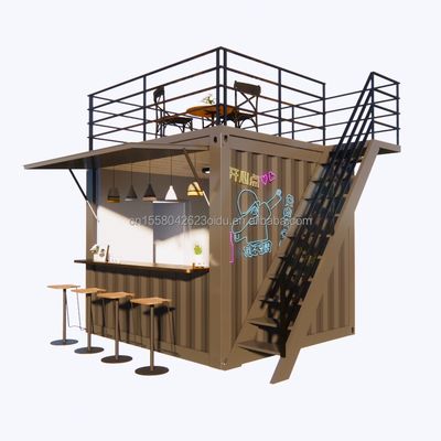Moderne design supermarkt mobiele container koffiebar huizen 10ft mini pop-up shop