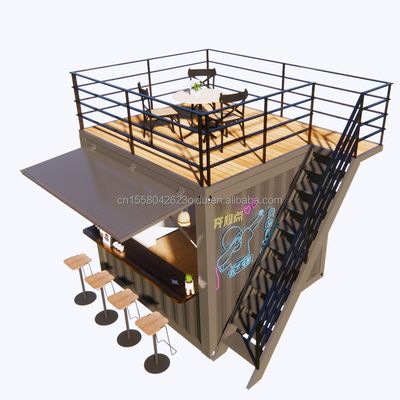Moderne design supermarkt mobiele container koffiebar huizen 10ft mini pop-up shop