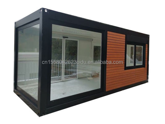 20ft modern ontwerp geprefabriceerd houten huis staal materiaal kleine container huis voor hotel / stel beroep buiten verblijf